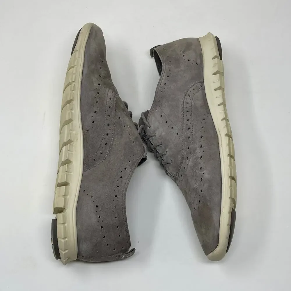 Cole‎ Hahn Zero Grand Oxford Shoes Suede Leather Womens 9 Gray